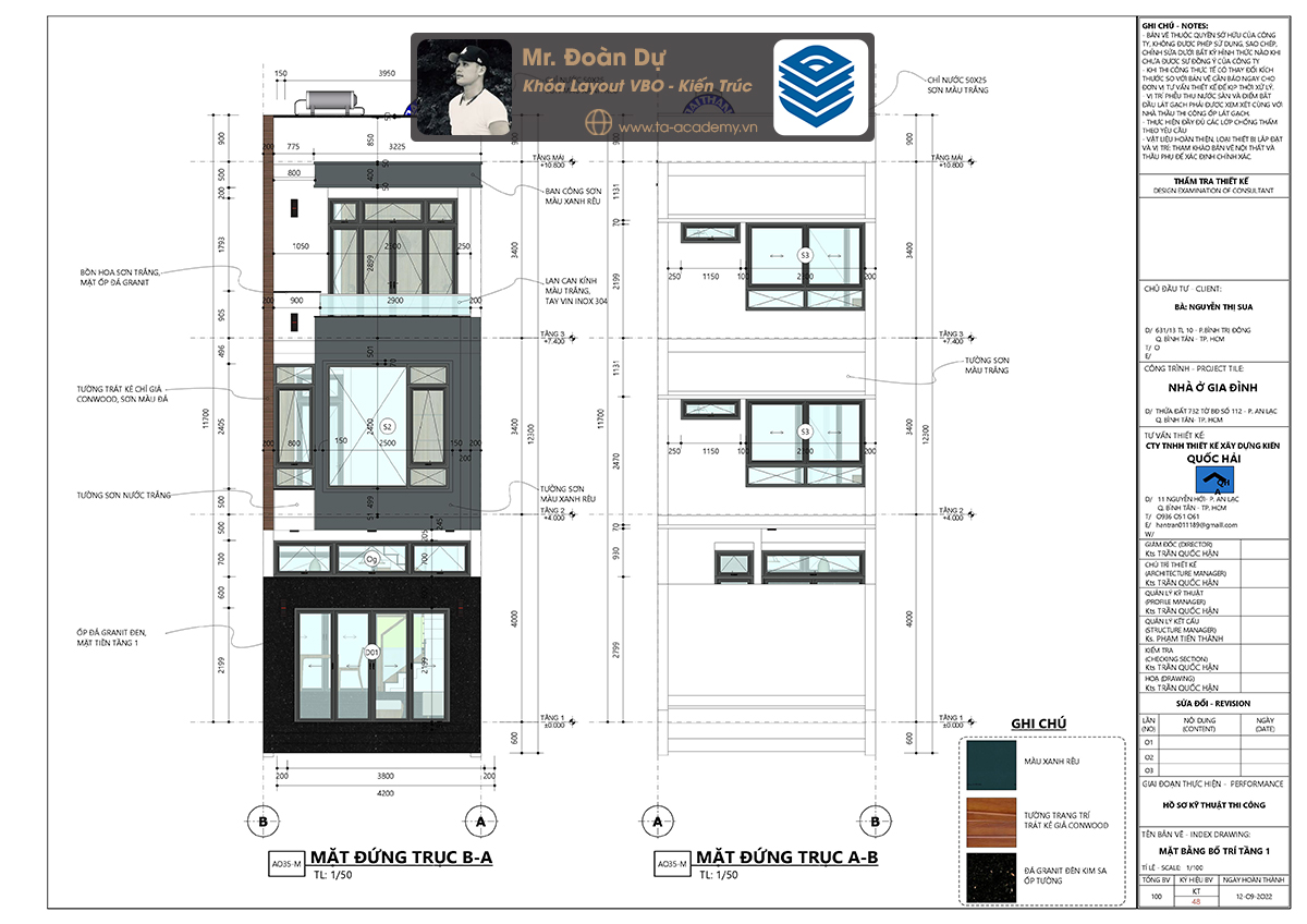 Mr. Đoàn Dự: Khóa Layout VBO - Kiến Trúc