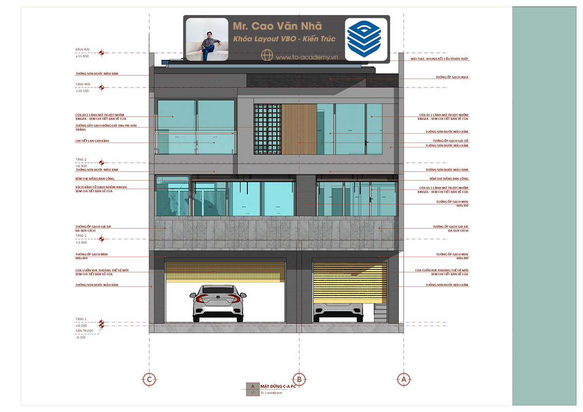 Mr. Cao Văn Nhã: Khóa Layout VBO - Kiến Trúc